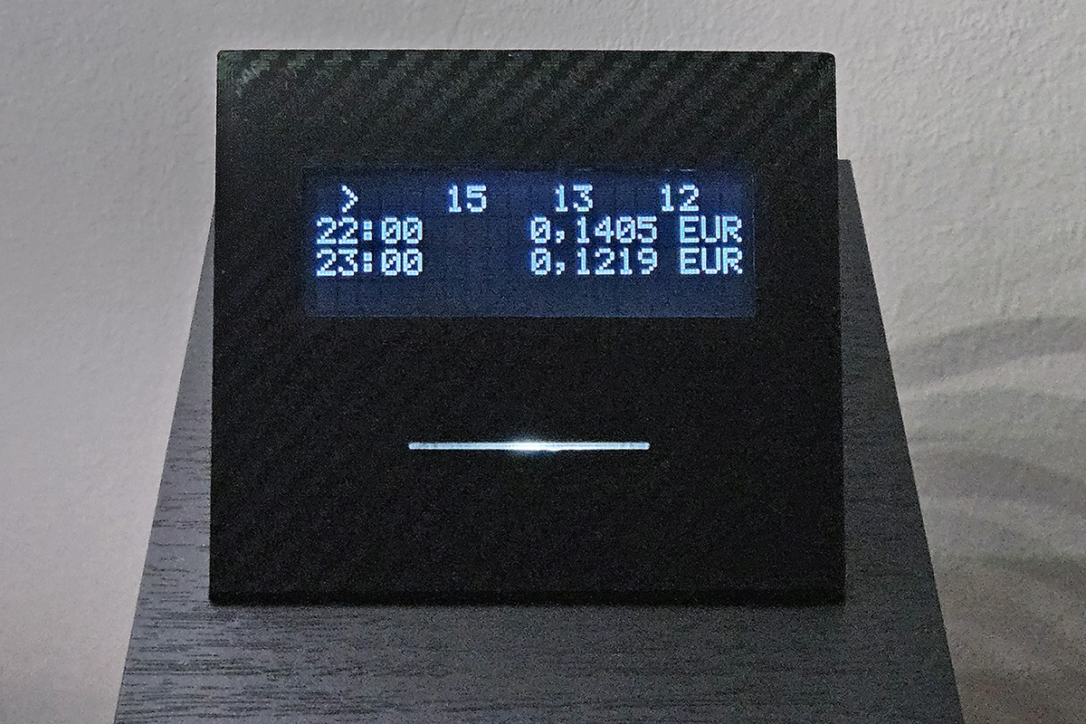 Standalone ESP32 Electricity Price Ticker